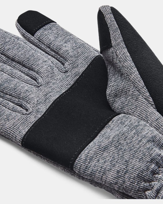 Men's UA Storm Fleece Gloves, Gray, pdpMainDesktop image number 2